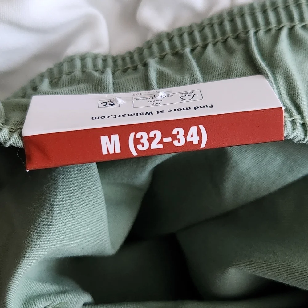 🩳 George Men’s Green Pull-On Cargo Shorts – Size Medium (32–34), NWT, 8” Inseam
